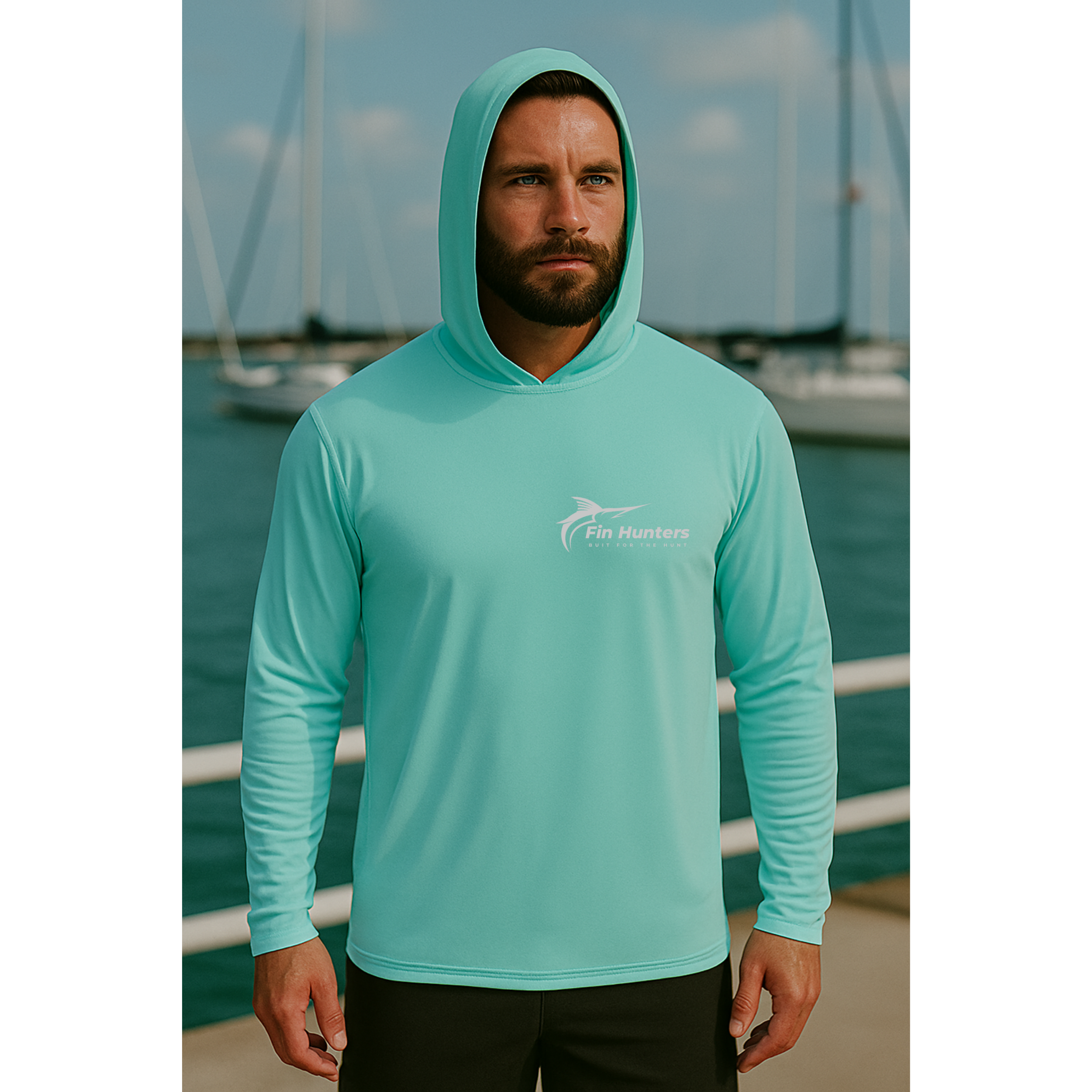 Compass Long Sleeve Hooded Performance shirt
