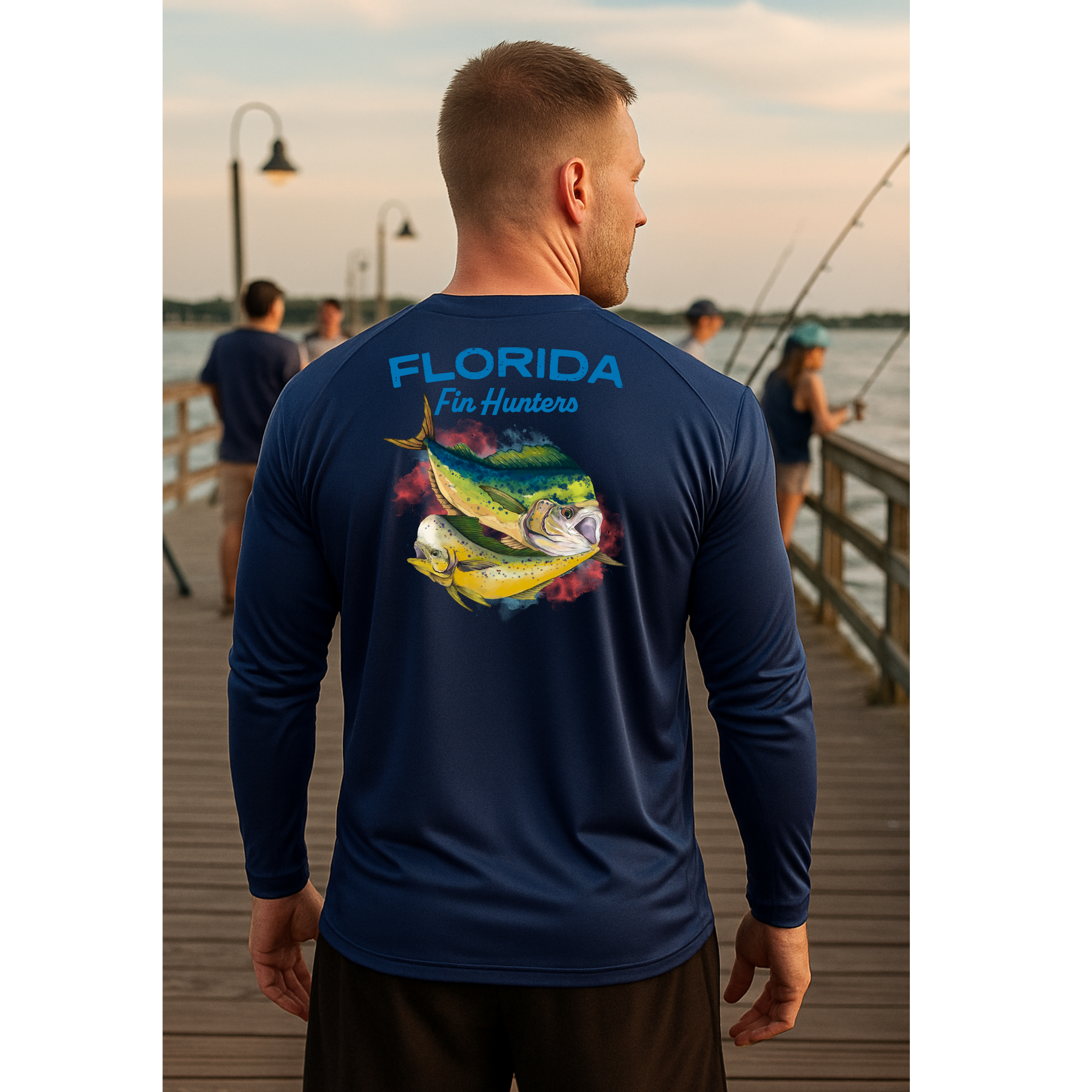 Florida Fin Hunters Mahi Long Sleeve UPF Shirt