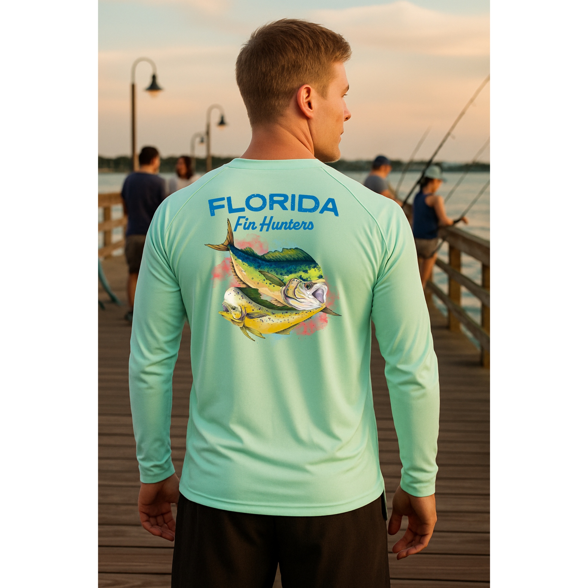 Florida Fin Hunters Mahi Long Sleeve UPF Shirt