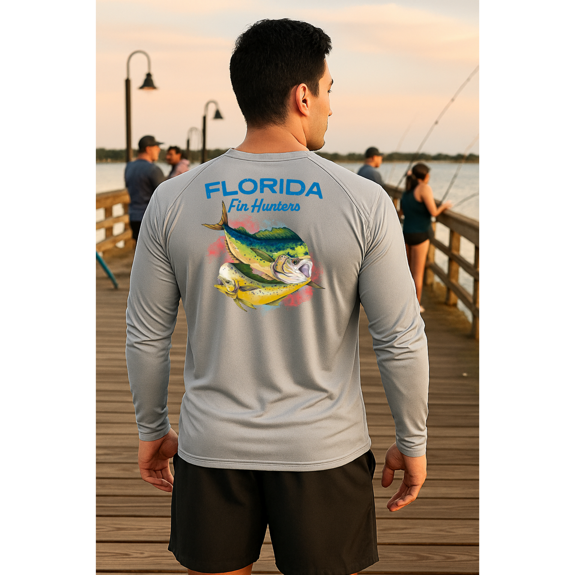 Florida Fin Hunters Mahi Long Sleeve UPF Shirt