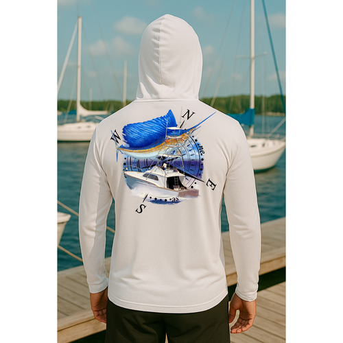 Compass Long Sleeve Hooded Performance shirt