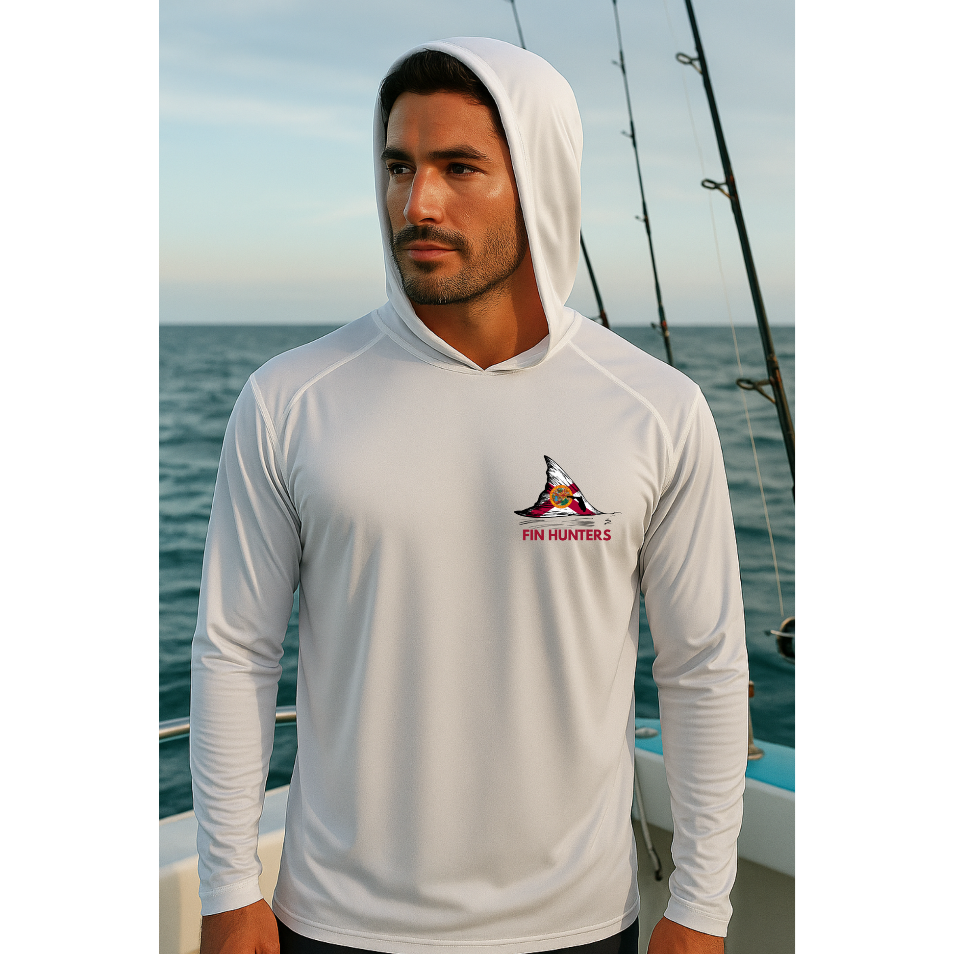 Florida Fin Hunter Marlin Hooded UPF Long Sleeve