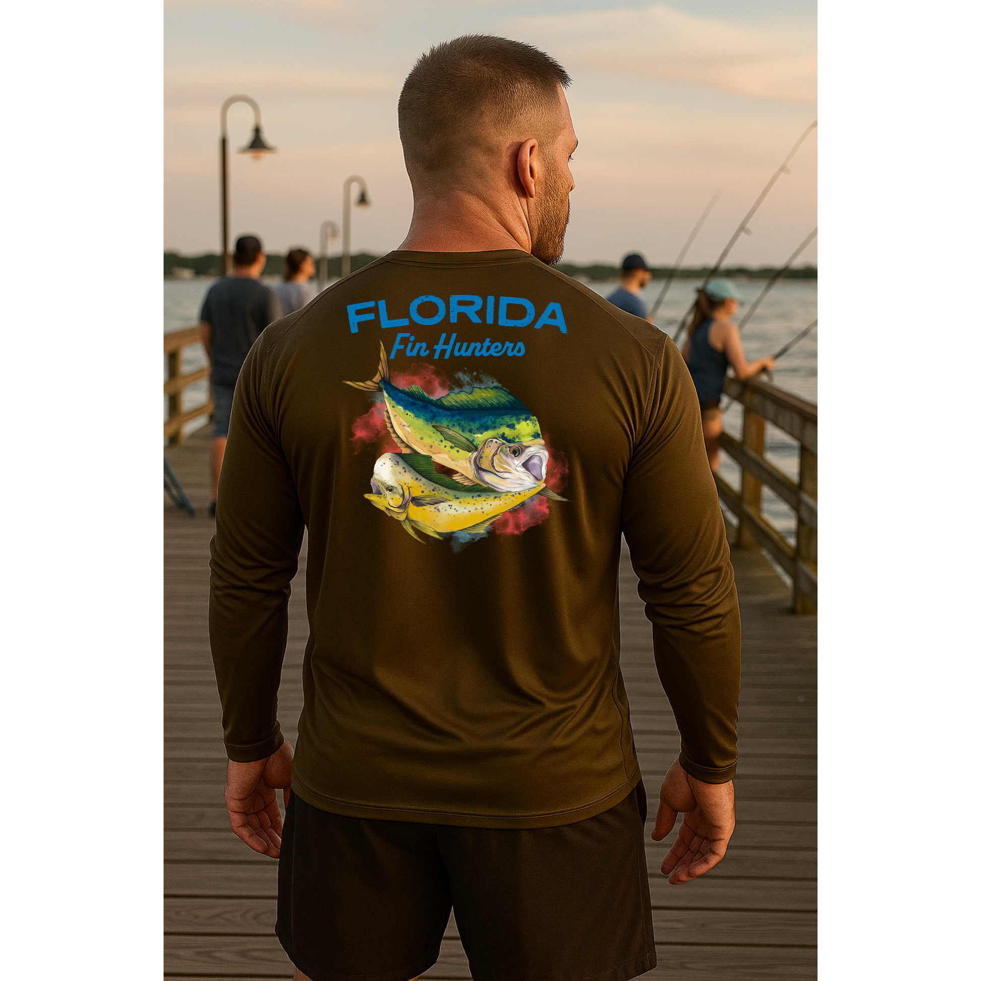 Florida Fin Hunters Mahi Long Sleeve UPF Shirt