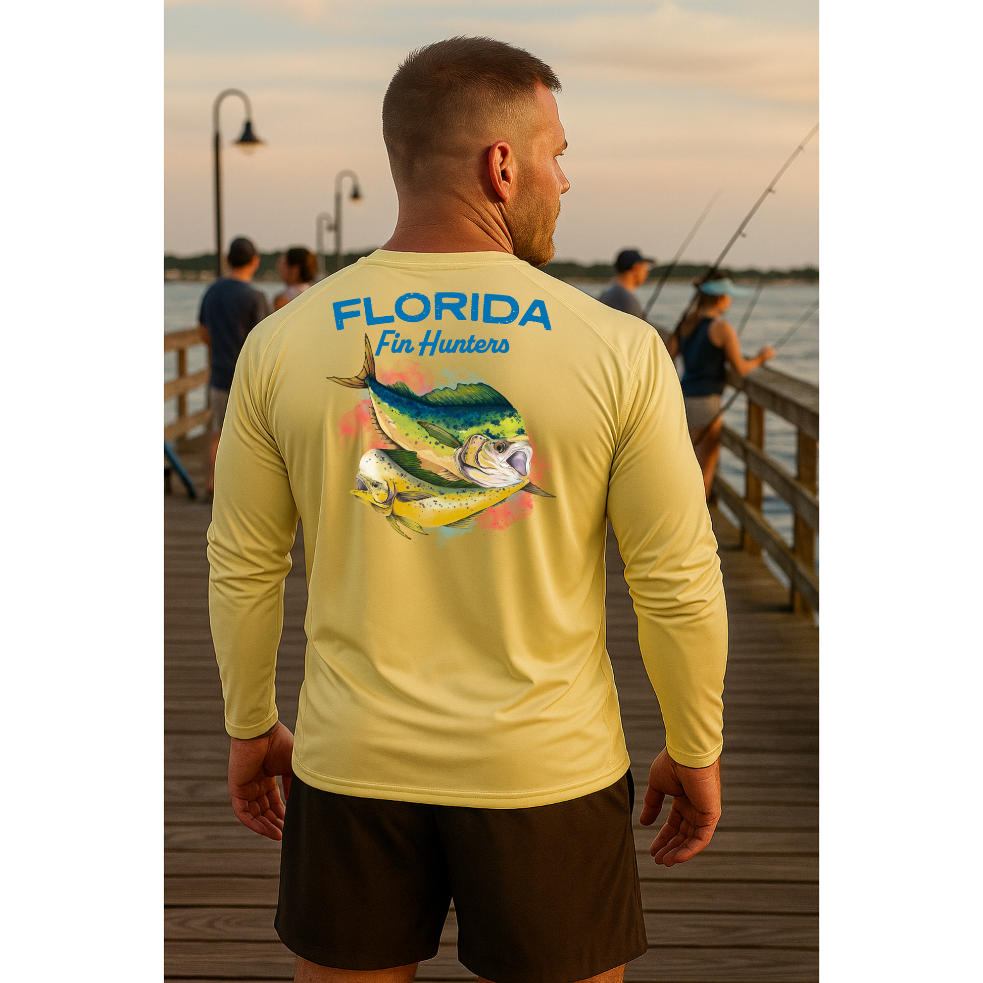 Florida Fin Hunters Mahi Long Sleeve UPF Shirt