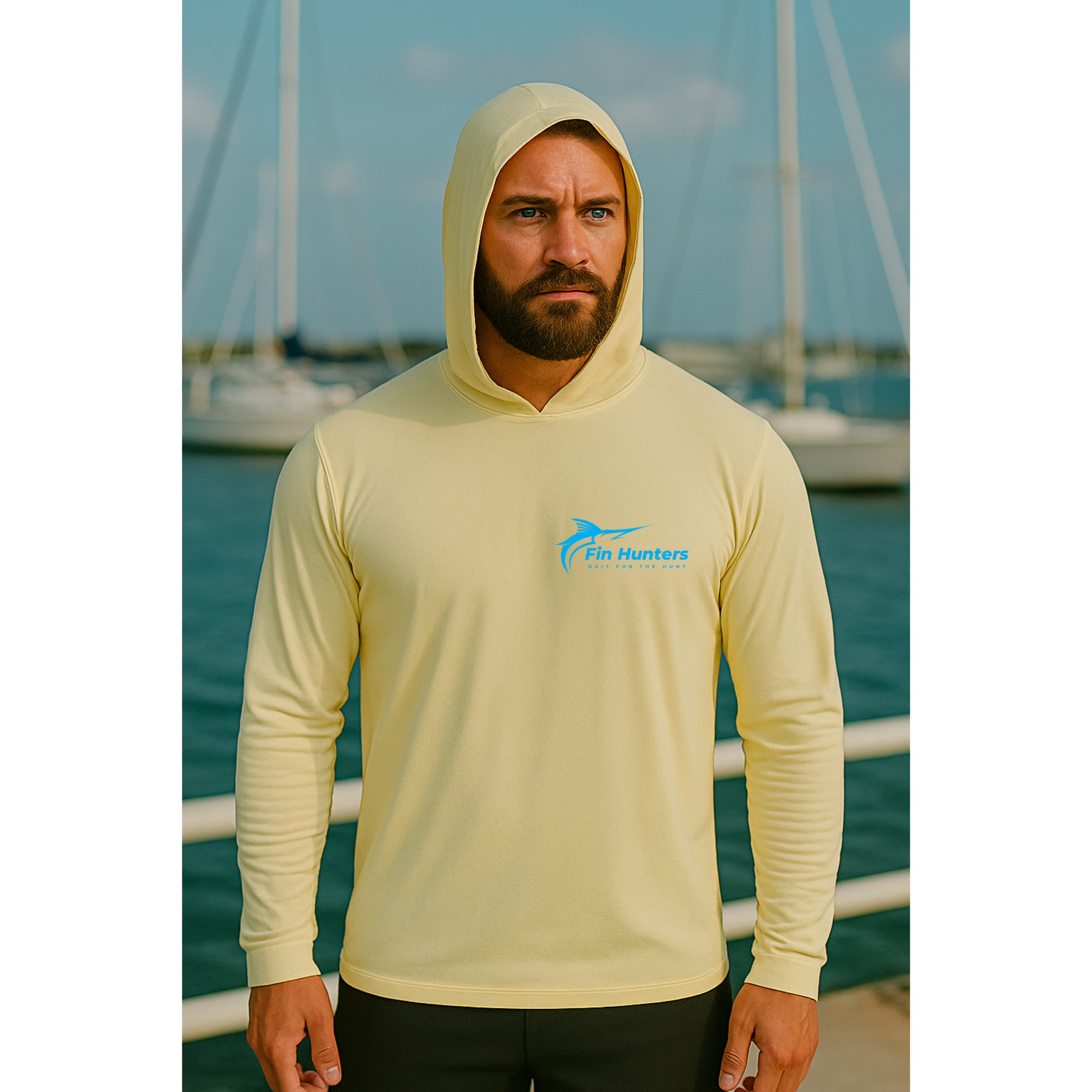 Compass Long Sleeve Hooded Performance shirt
