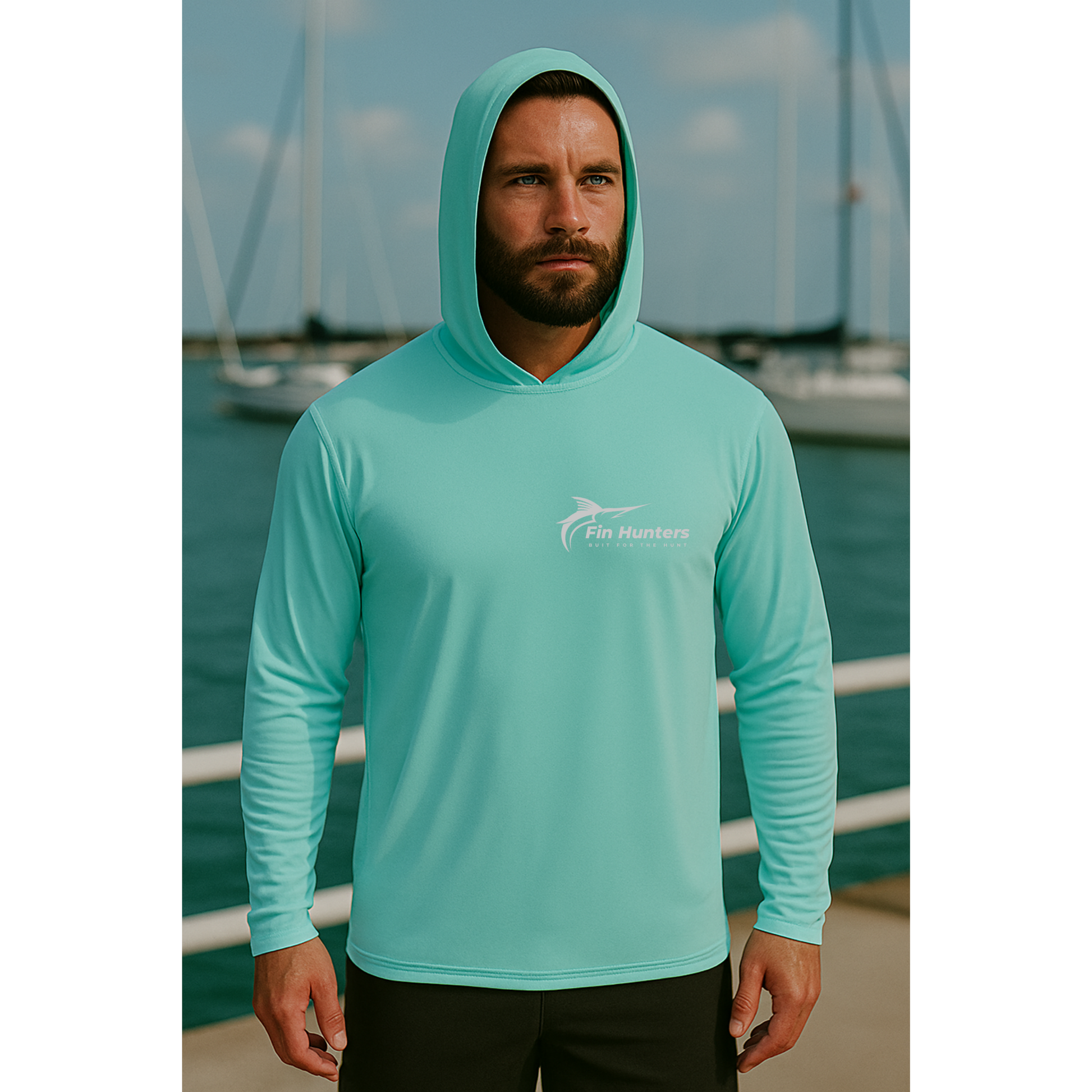 Compass Long Sleeve Hooded Performance shirt