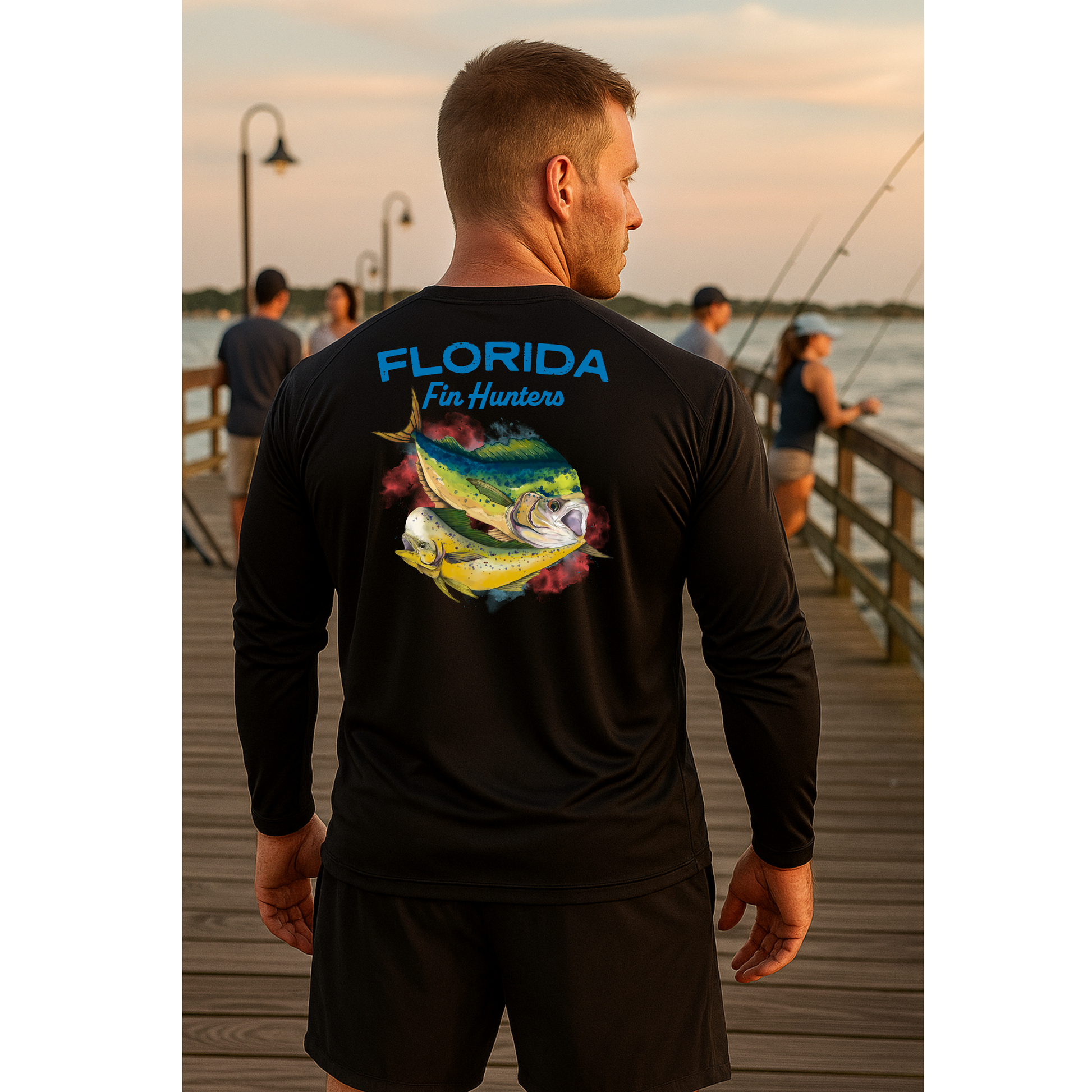 Florida Fin Hunters Mahi Long Sleeve UPF Shirt