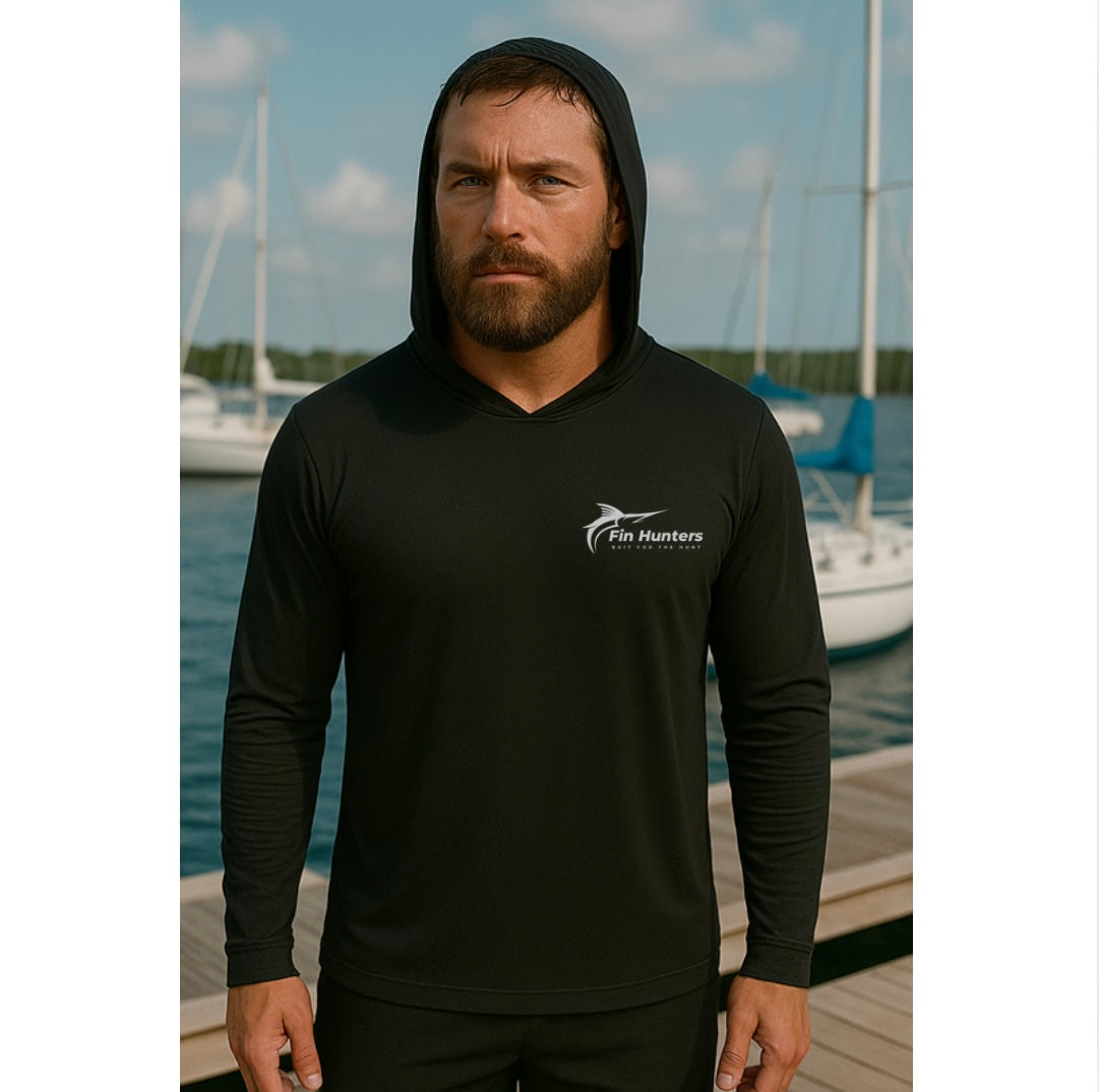 Compass Long Sleeve Hooded Performance shirt