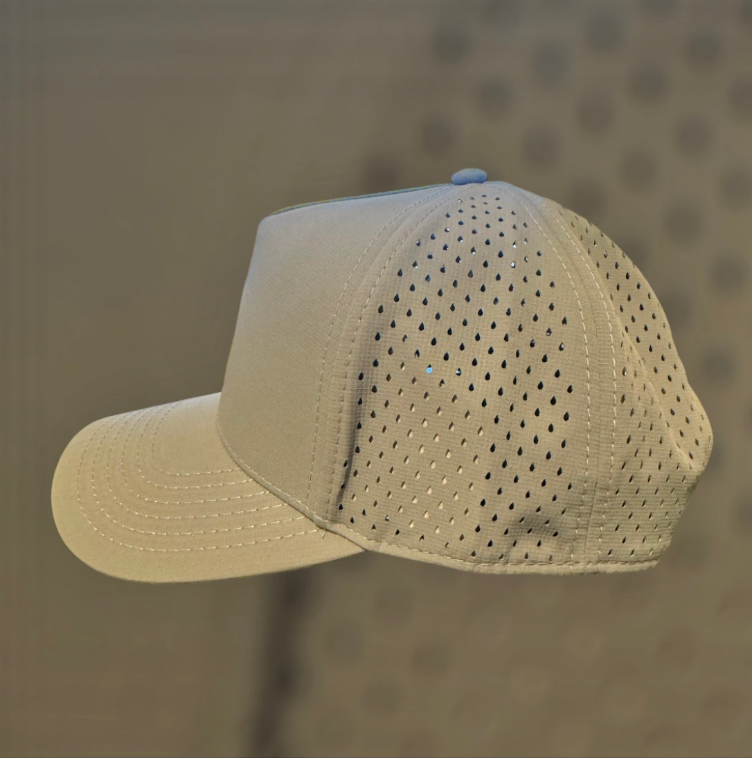 Embroider Grey 31-4 Fin Hunters Mid Profile Baseball Hat
